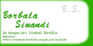 borbala simandi business card