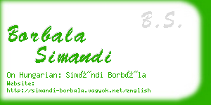 borbala simandi business card